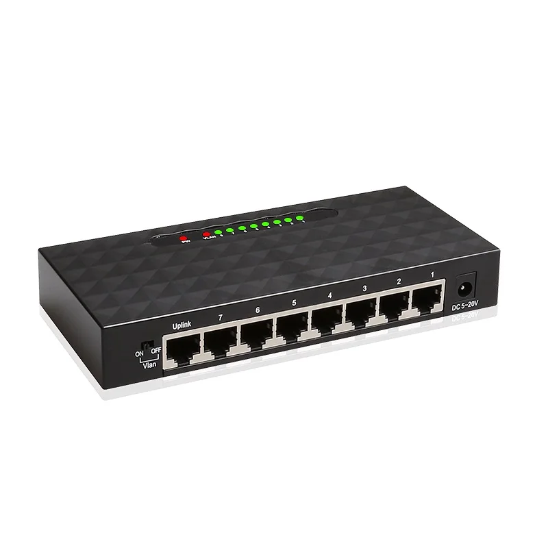 

DIEWU Realtek/RT8370N Gigabit 8 port VLAN 10/100M/1000M Auto MDI-MDIX RJ45 network switch Wireless AP for Monitoring Camera