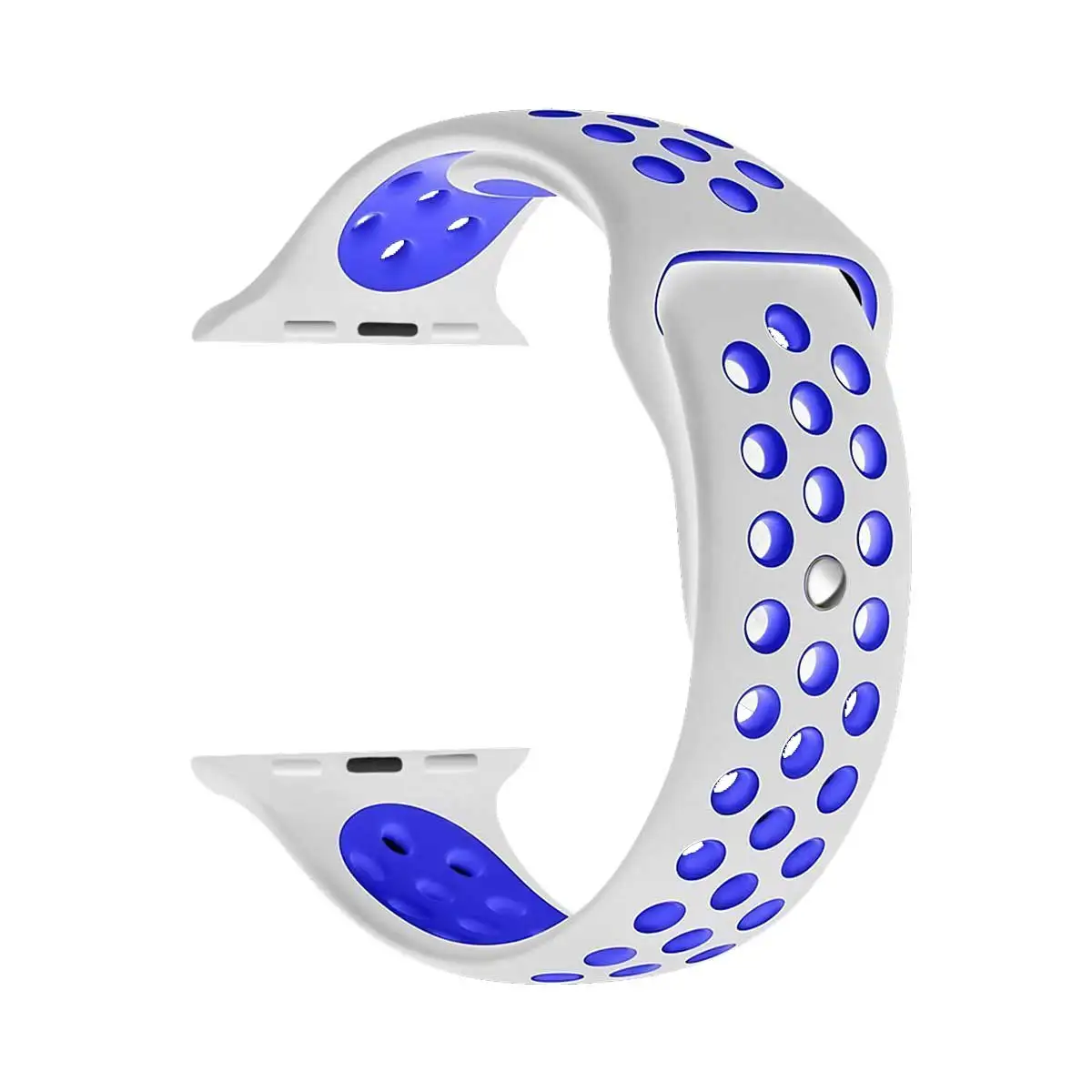 Силиконовый ремешок для Apple Watch 42 мм, 38 мм, 44 мм, 40 мм, браслет, спортивный ремешок для Apple watch, адаптер для iwatch 4, 3 и 2, браслет - Цвет ремешка: 26White blue