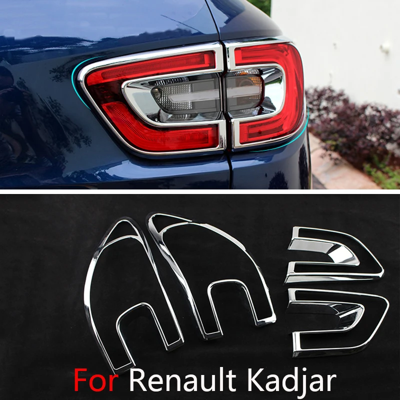 

For Renault Kadjar 2018 2017 2016 2015 Car Taillight Tail Lights Chrome Trim Chromium Cover External Decoration Auto Accessories