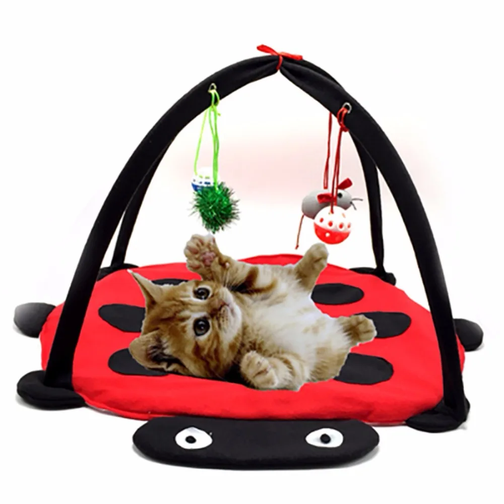 Pet Cat играть палатка кровать Веселые красочные Игрушечные лошадки котенок площадку Подушки упражнения подарок складной тент кровать