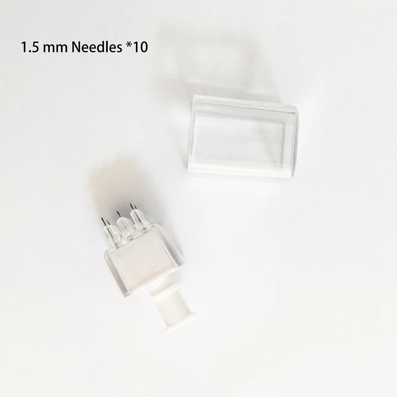 10 штук одноразовые иглы/картриджи для ручного впрыска HD100 машина шприцы для лица морщины удаления системы - Цвет: 1.5mm Needle