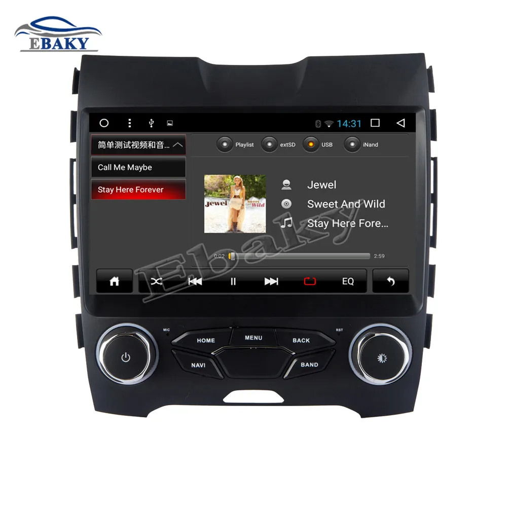 Sale NaviTopia 9inch Octa Core Android 7.1 8.1 Car DVD GPS Navigation for Ford EDGE 2015 Auto Multimedia Radio Stereo 16