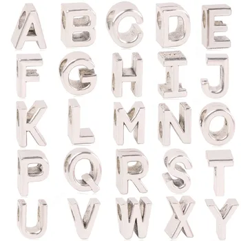 

Ranqin Simple Personality 26 Letter Beads Creative Combination Suitable For DIY Pandora Bracelet Jewelry European Charm