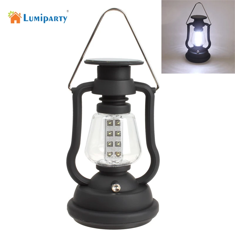

Lumiparty Portable night light camping Dynamo solar light Hand Crank Manual Charge emergency light lantern outdoor lighting