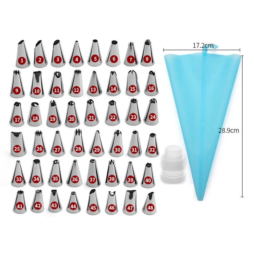 Transhome Кондитерские насадки для крема "8/14/26/50 шт./компл. Кондитерская машина для заполнения мешков/конвертер крем для выпечки инструменты для тортов, насадки для украшения