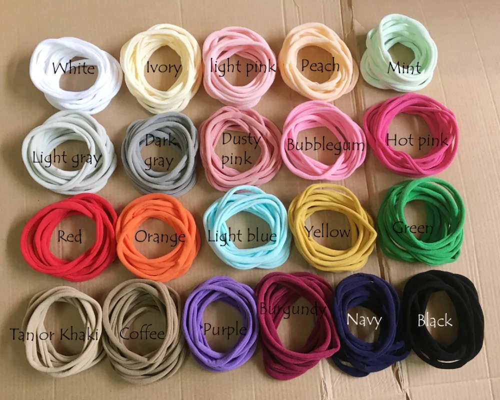 21 colors Nylon headbands