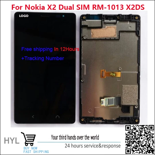 100 Original New For Nokia X2 Dual SIM RM 1013 X2DS LCD display screen touch screen