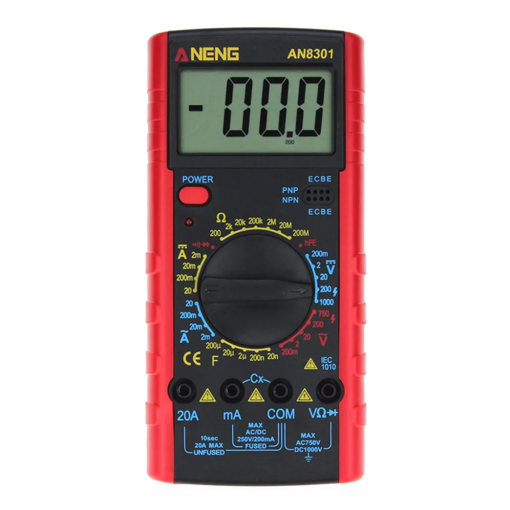 

ANENG AN8301 Digital Multimeter AC/DC Capacitance Voltmeter Ammeter Multi Tester Tools