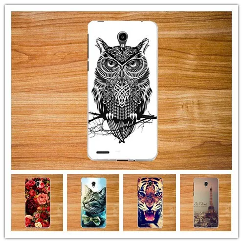 Мягкий ТПУ чехол для Alcatel One Touch Go Play 7048 7048x с 3d-рисунком тигра Льва совы розы |