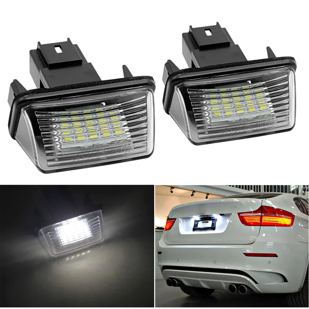car styling 2Pcs Bright License Plate Light Car Lamp Bulbs Number Plate
