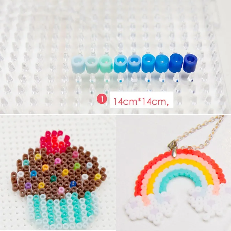 6 шт. квадратные PegBoards для 5 мм/2,6 мм Perler/Хама/плавленые/pix бусины прозрачные связываемые большие PegBoards для детей ремесла подарок DIY ювелирные изделия