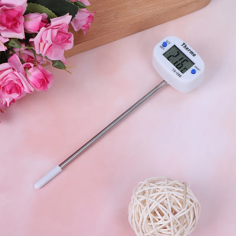 

Digital Food Thermometer Electronic Probe Rotatable BBQ Meat Chocolate Oven Milk Water Oil Cooking Kitchen Thermometer
