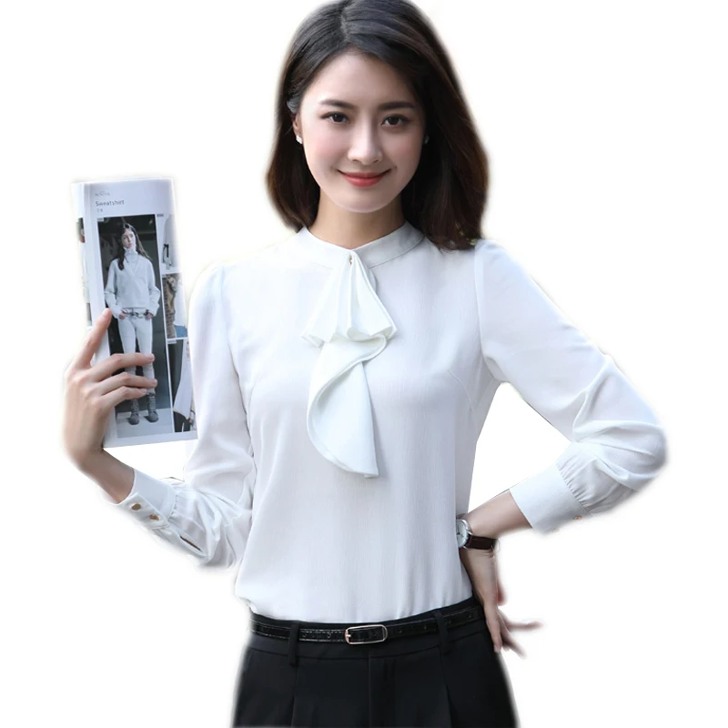 New fashion font b women b font pink clothing long sleeve slim bow tie font b