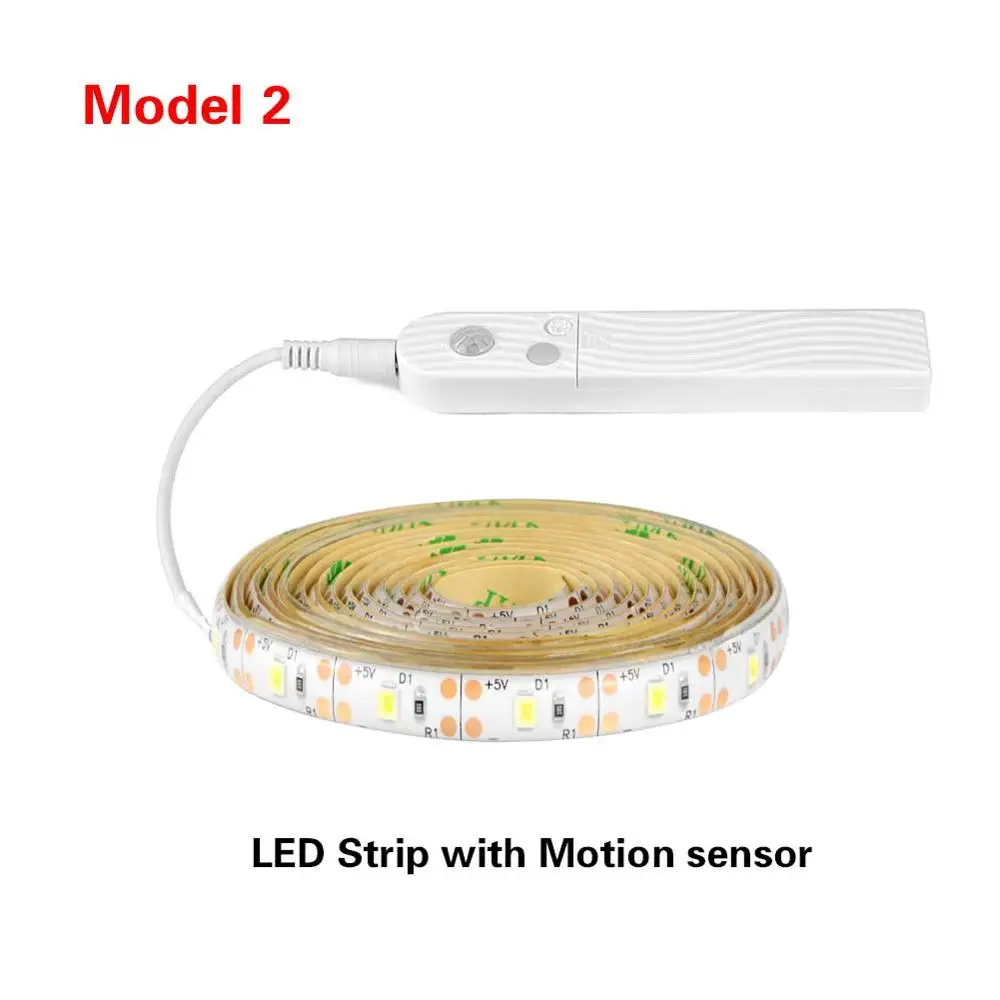 With Motion Sensor PIR датчик движения светодиодный светильник s для кухни светодиодная подсветка под шкаф прикроватная лестница шкаф ночник лампа безопасности батарея мощность лампа - Цвет: With Motion Sensor