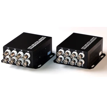 

1 Pair 2 Pieces/lot 8 Channel Video Optical Converter 8V1D Fiber Optic Video Optical Transmitter & Receiver 1CH +RS485 Data