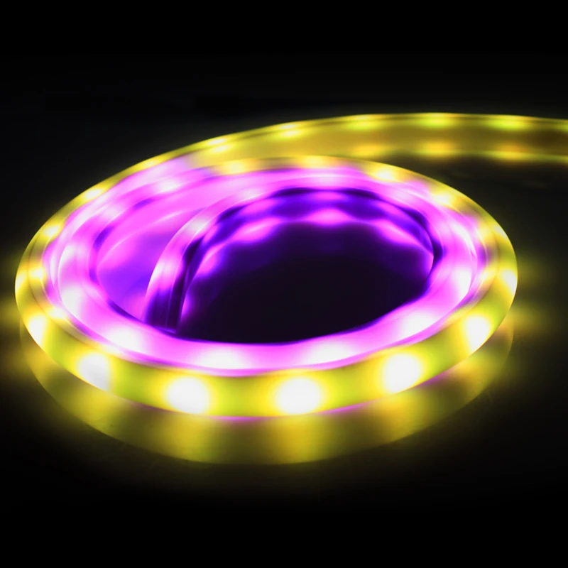 

1m 5050 Rainbow Led Strip 12V WS2811 IC Waterproof IP67 RGB flexible Led neon tube light rope for show party home decoration