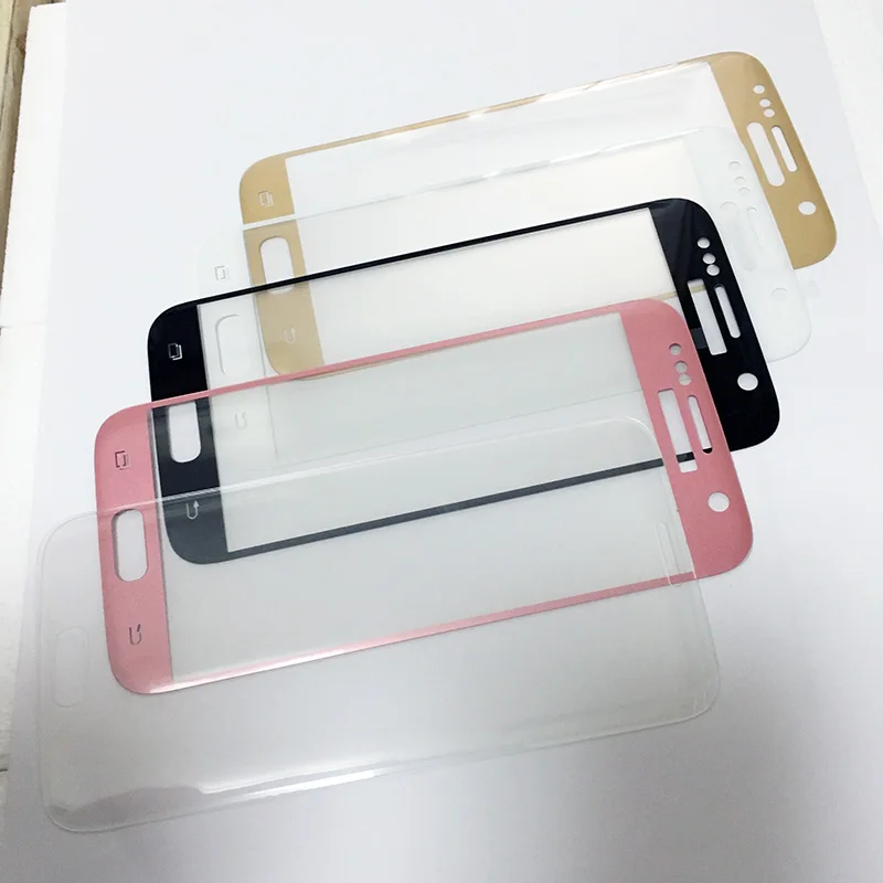 كامل زجاج الشاشة ل سامسونج غالاكسي S7 S7edge S8 واقي للشاشة S6 حافة زائد الزجاج المقسى الوردي الأزرق الفضة الذهب واضح B W