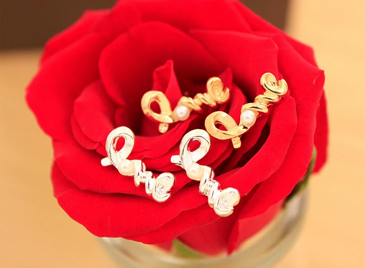 2015 New Fashion jewelry double pearl earings brin...