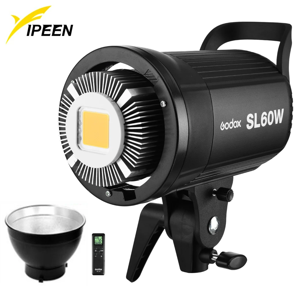 Original Photo Studio Godox SL-60W CRI 95+ LED Video Light SL60W White 5600K 60W Bowens Mount + Remote Controller Reflector | Электроника