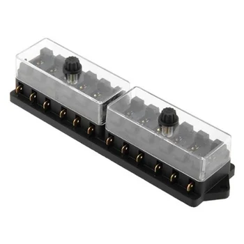 

12-channels fuses box fuse holder for car fuse flat plastic 1-32V Universal Dropshipping