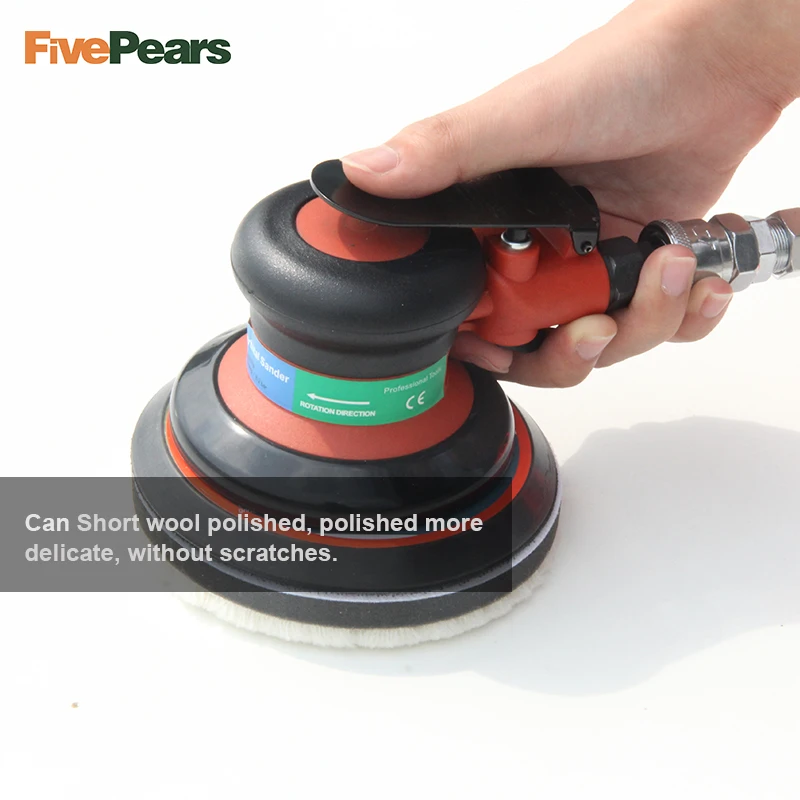 Fivepears low noise Air Random Orbital Sander lightweight Machine 5 Inch Circle Round Pad air Sanders with Vacuum free shipping