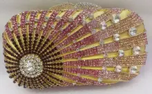 Free shipping B16 fashion top crystal stones ring clutches bags for ladies nice party bag