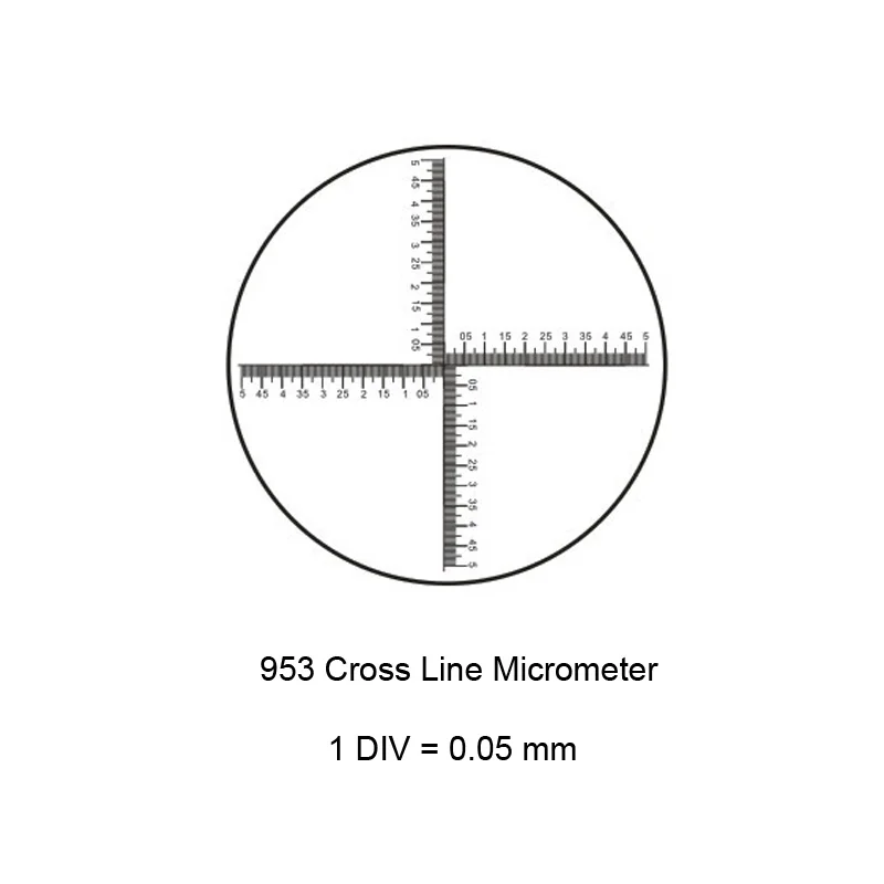 953 дел 0,05 мм Высокая точность микроскоп аксессуар оптический Перекрещение объектива Круг калибровки слайд