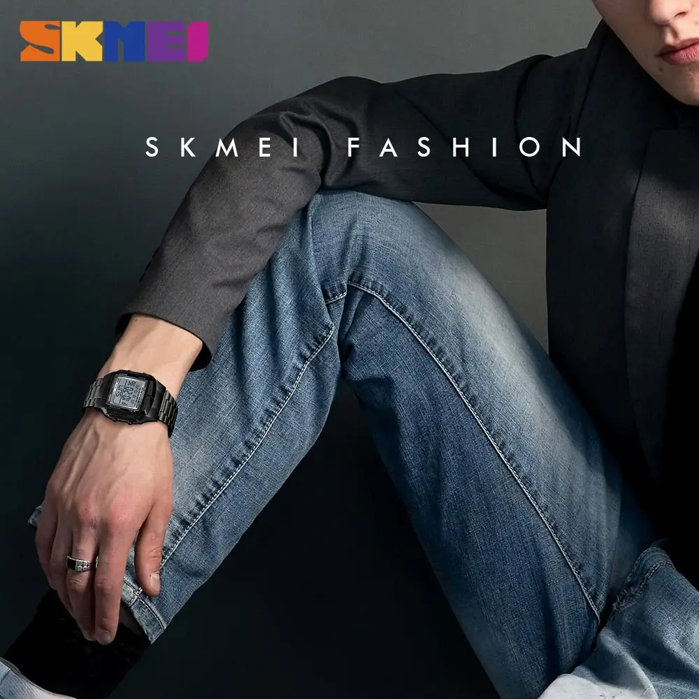 SKMEI Топ бренд спортивные часы мужские цифровые 5 Будильник обратного отсчета