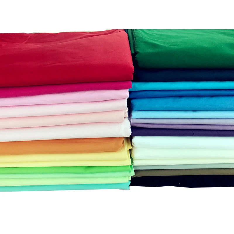 

100% 26 Solid Colors Fabric Cotton Fabric Organic Twill Cotton Fabric Meter Cotton For Bedding Cushions Pillows Decorative Cloth