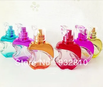 

18ml Hot Sale Multi Color Apple Glass Perfume Bottle Cosmetic Packaging Home Decor 10pcs/lot DC445