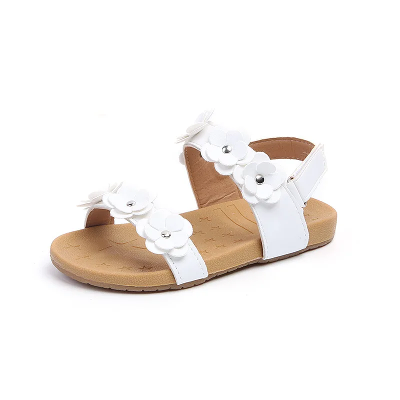 

1 2 3 4 5 6 7 Years New 2019 Flower Toddler Little Baby Girls Summer White Pink Sandals Shoes For Kids Girls Flat With Sandals 2