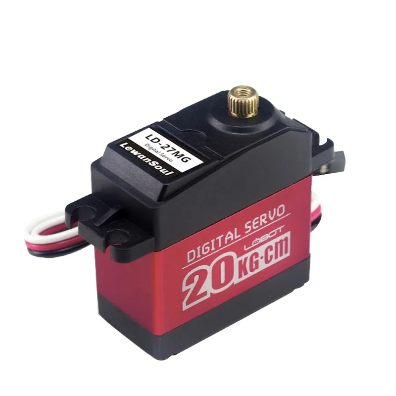 

20 kg.cm High Torque Digital Servo Metal Gear 270 degree Robot Arm Servo for RC Robot Toys LD-27MG