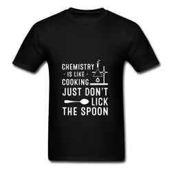 Пособия по химии это как пособия по кулинарии просто не ick ложка футболки с забавным принтом для мужчин футболки Homme летние шорты рукавом