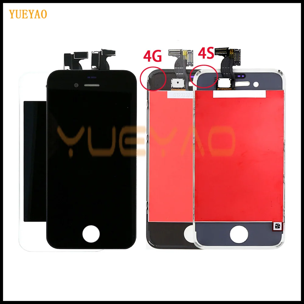 AAA + lcd для iPhone 4 4S дисплей кодирующий преобразователь сенсорного экрана в сборе
