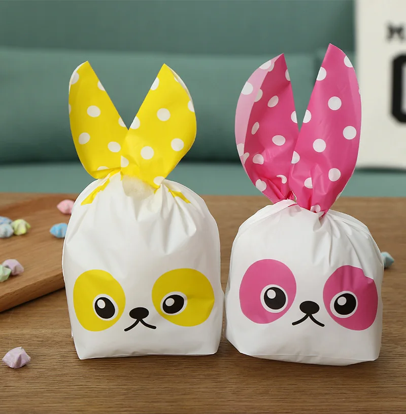 

250 X Latest Fashion Pink & Yellow Adorable Eyes Lace-up Cookie Gift Bags Wholesale