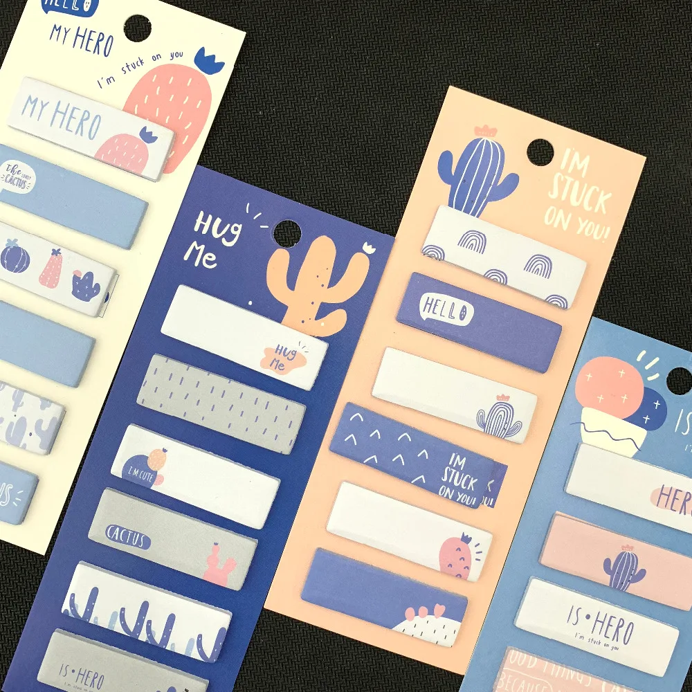 1 упаковка Kawaii Cactus Love Memo Pads Marker сообщений Sticky Notes Decor School Office Supply