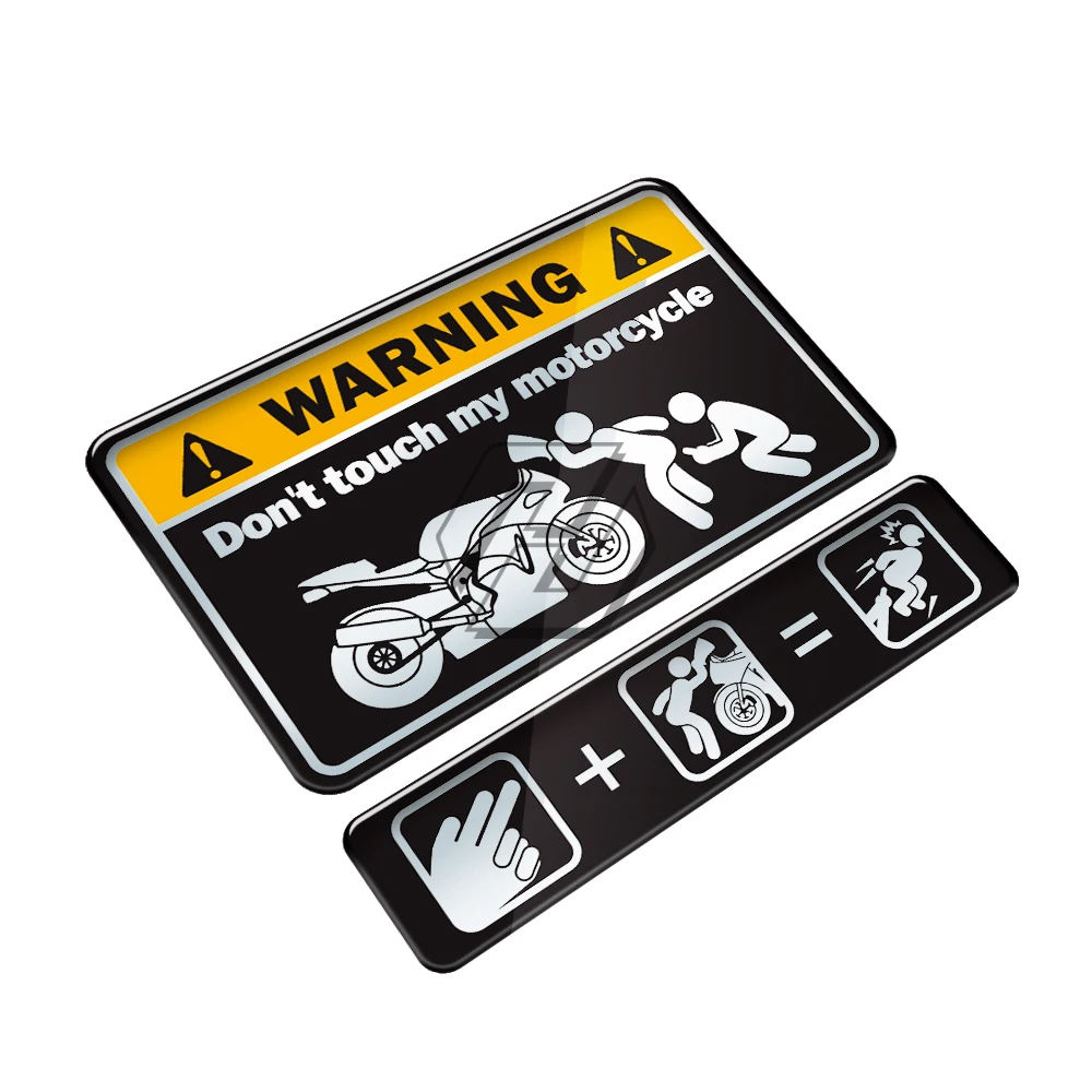 3D Do Not Touch My Motorcycle Motorbike Tank Decal Warning Sticker Case for Kawasaki Yamaha Honda Suzuki  Ducati BMW Benelli yecnecty motorcycle usb charger 2 in 1 motorbike 3 5 7 inch phone gps holder bracket mount for kawasaki honda yamaha ducati