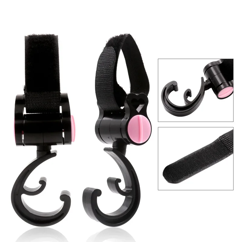 

2pcs/set Multi Purpose Baby Stroller Hook Baby Bag Stroller Hooks Pram Rotate 360 Degree Cart Hook Baby Stroller Accessories