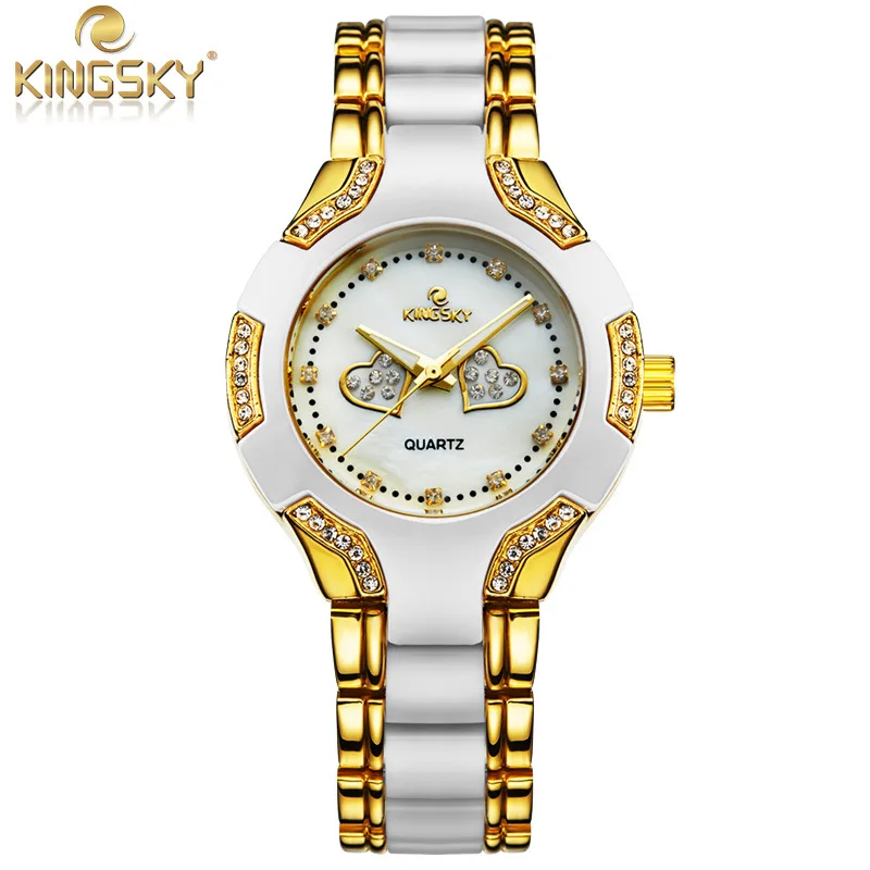 Special Offer Watch Women Gold Fashion Casual Luxury Brand KINGSKY Ladies Quartz Watch Relojes