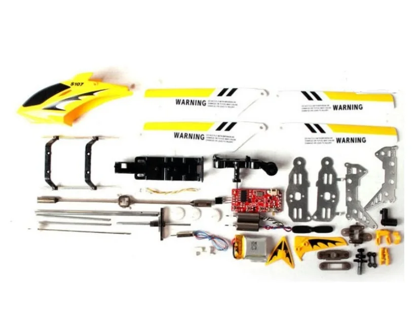 

Head Main Blades Tail Motor A B Balance Bar Buckles Grips SYMA S107 S107G Spare Parts R/C Mini Helicopter Copter Toys Access