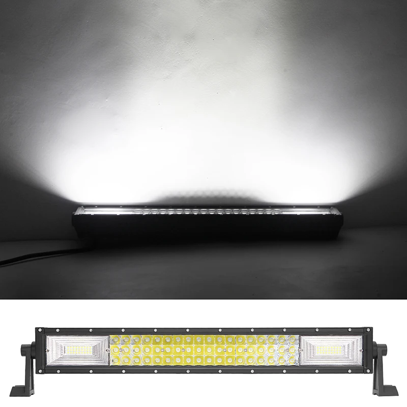 tri row 22 34 42 50 inch straight led light bar offroad combo beam spot flood barra led 4X4 4WD ATV SUV Truck Trailer Camper for Toyota Pickup truck led work driving light bar boat auto car automobile motorcycle fa (3)