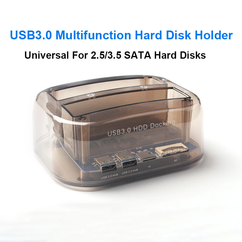 3,5 дюйма и 2,5 дюйма SATA USB 3,0 Plug And Play многофункциональная док-станция для HDD с поддержкой SD/TF карт