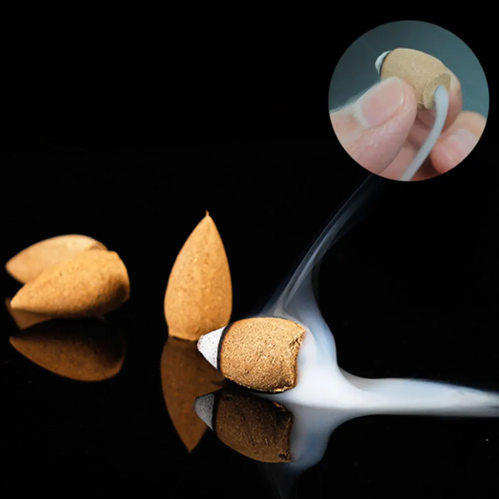 

Ceramic Burner Bullet Head Fragrant Natural Reflux Tower Incense Cones Home Practical Backflow Incense Drop Shipping