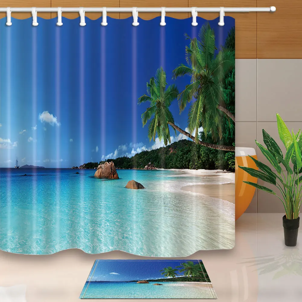 Buy Seascape Shower Curtain High Quality Polyester