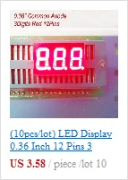 10 шт./лот) 10 контактов 18011AR 1,8 дюйма 1 бит 7 сегментный красный светодиодный дисплей общий катод цифровой дисплей