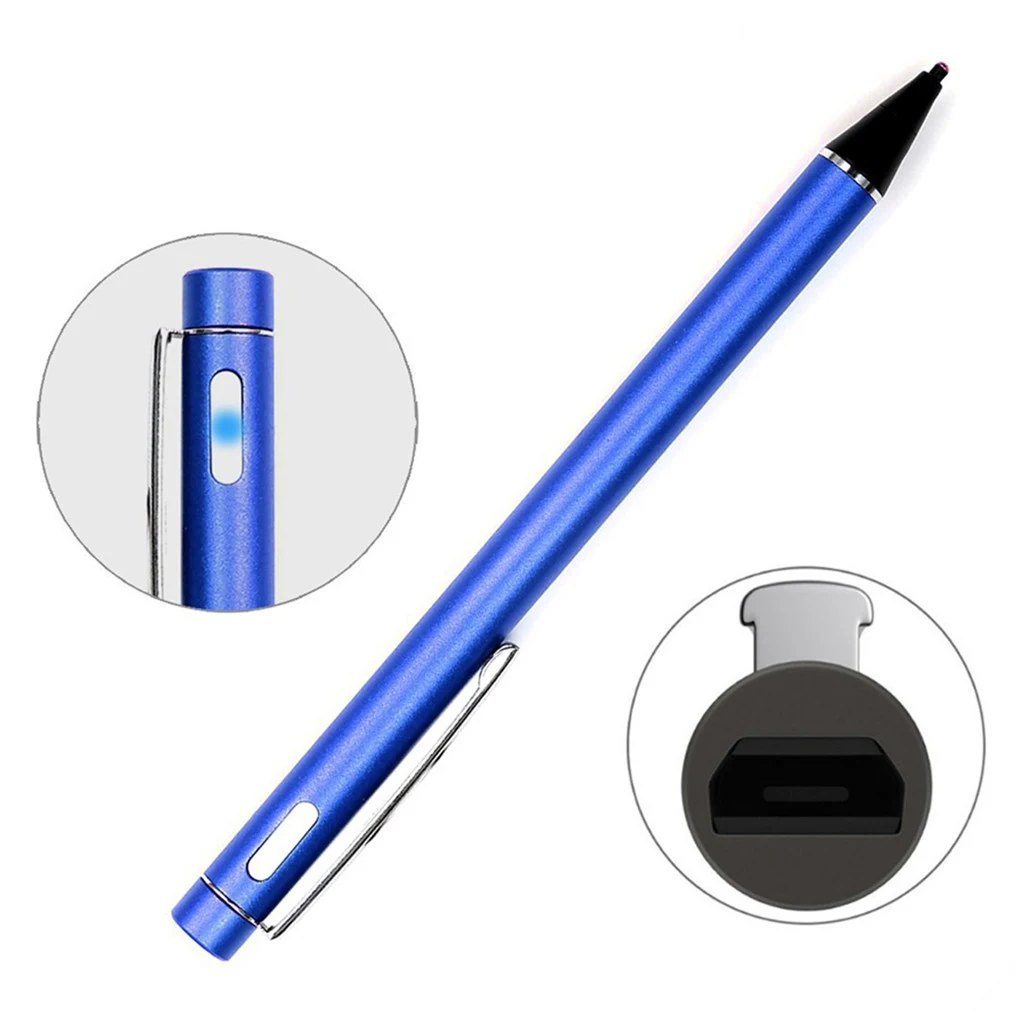 Active Stylus Pens for Capacitive Touch Screens, Precision Fine Tip Stylus for iPad, iPhoen, Samsung Phones, Blue