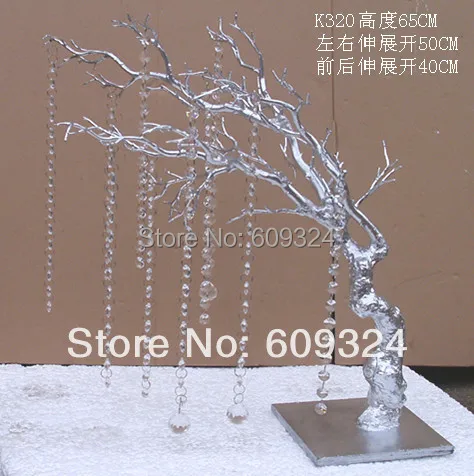 

WEDDING DECORATION Wedding CRYSTAL TREE 65cm Tall Artificial Statue Tree Wishing Tree Sliver Color
