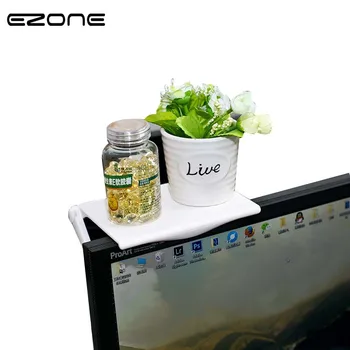 

EZONE Screen Shelf Office Desk Clean And Tidy Storage Multi-Function School Supplies Stationery Rack Plastic Holder Organizer