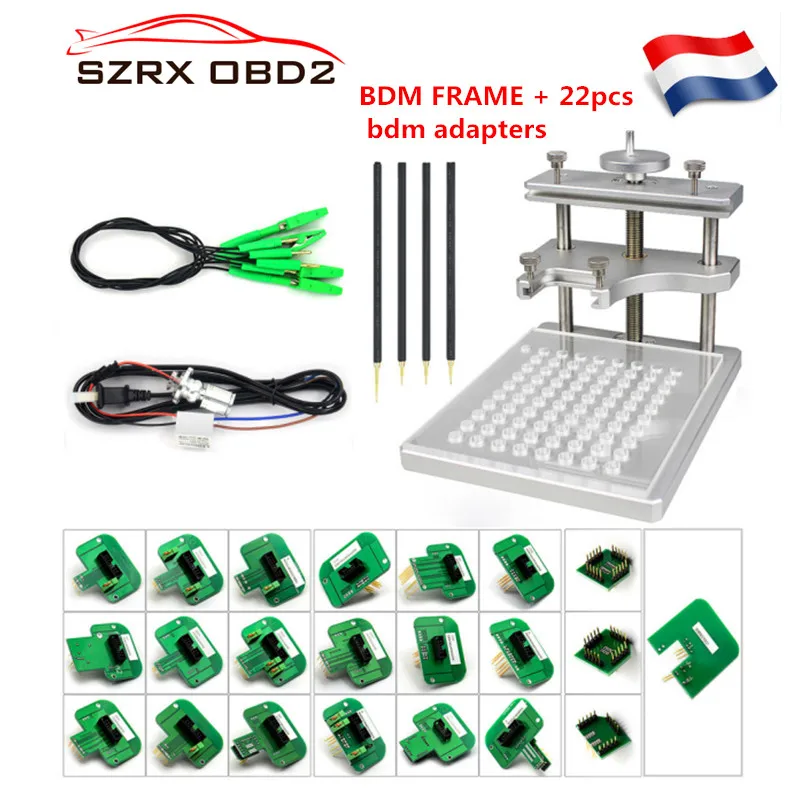 

Car Diagnostic tool BDM FRAME with KTAG KESS KTM BDM Dimsport Probe Adapters Full Set LED BDM Frame 2 in 1 stainless ECU RAMP