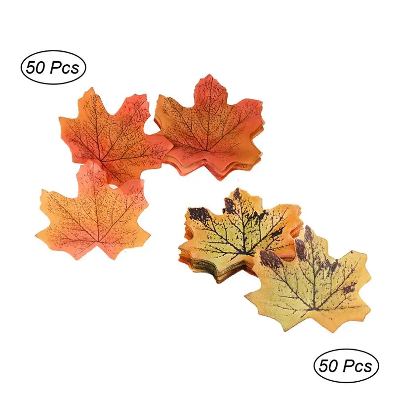 Wedding 100Pcs Artificial Scrapbook Party Home Decor Fall Leaf Maple Leaves